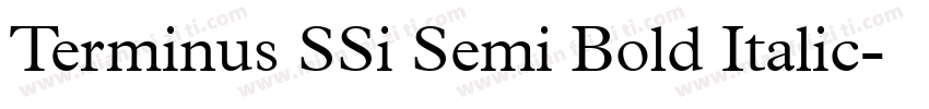 Terminus SSi Semi Bold Italic字体转换
